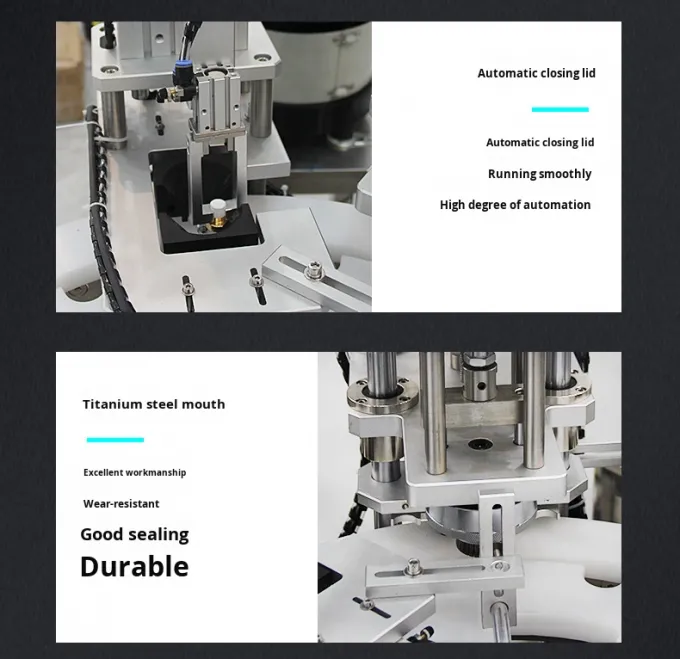 High Speed Automatic Production Line for Perfume Nozzle Tying and Plastic Bottle Cap Pressing Capping Machine (Garis Produksi Otomatis Berkecepatan Tinggi untuk Mengikat Nozzle Parfum dan Mesin Penekanan Tutup Botol Plastik) 8