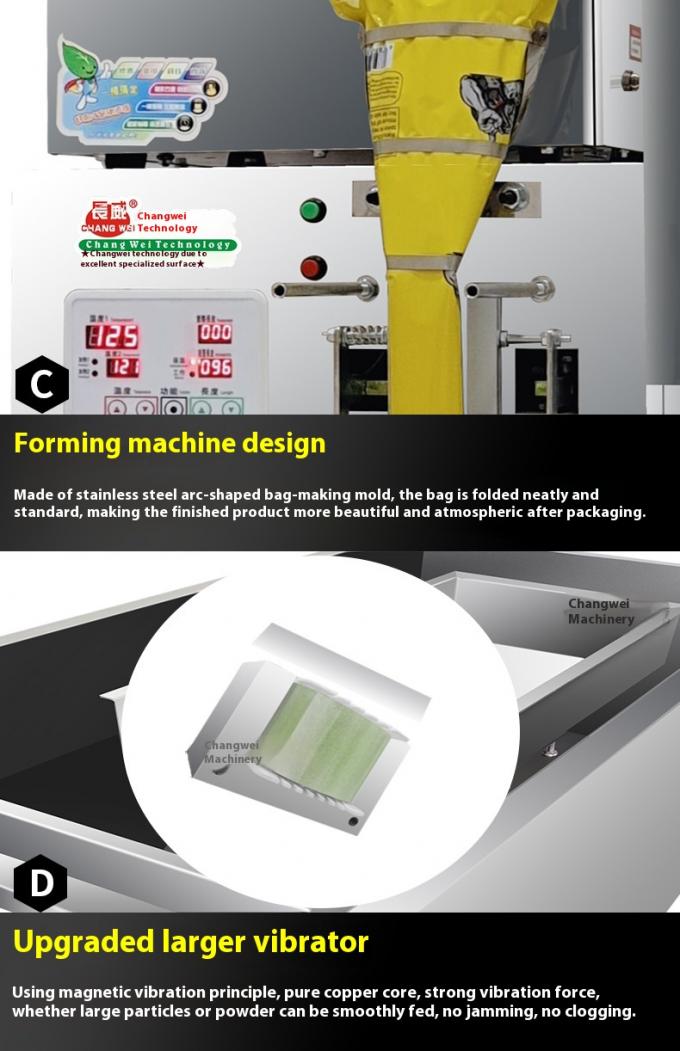 Mesin Kemasan Multifungsi Piring Popcorn Chin Chips Nut Flour 17