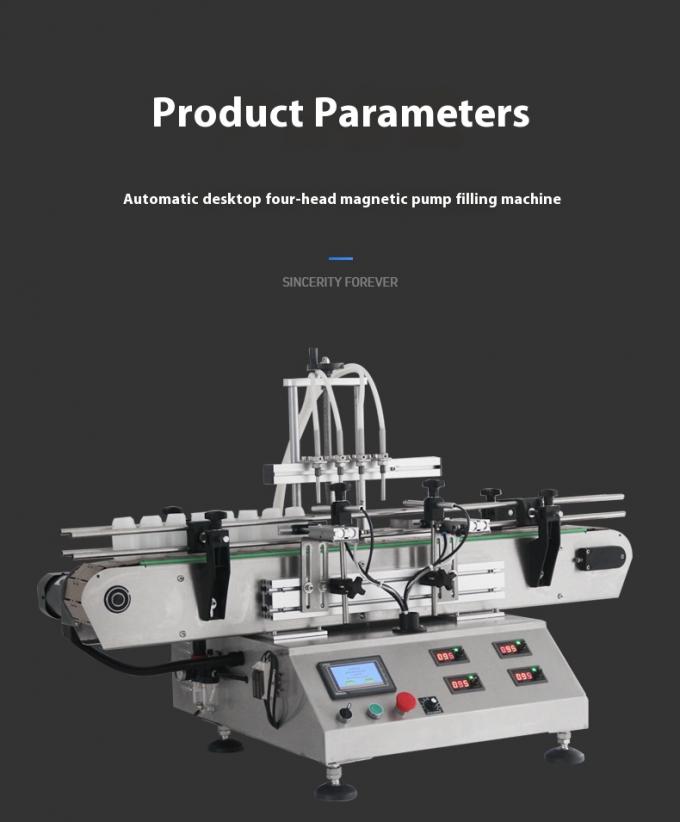 Mesin Pengisi Cairan Desktop Otomatis Kecil Minyak Esensial Parfum Cairan Botol Pengisian Penutup dan Mesin Pelabelan 4 Kepala 9