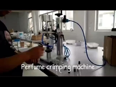 Pneumatic Otomatis Botol Parfum Crimping Mesin Untuk Metal Cap Press